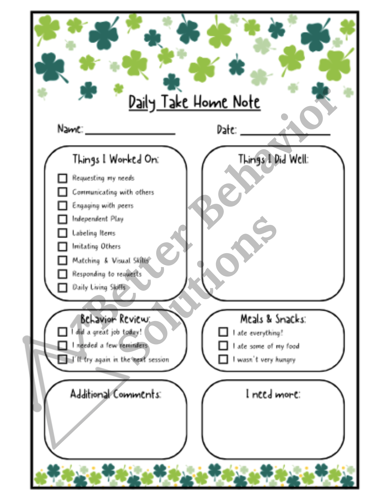 Take Home Note Bundle - Image 4