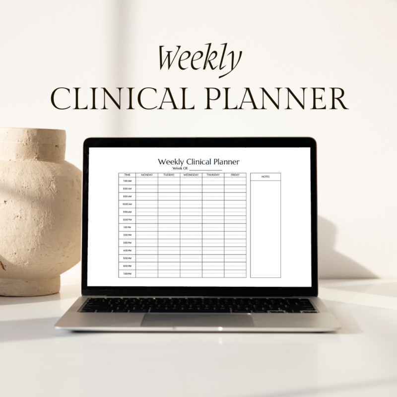 Weekly Clinical Planner