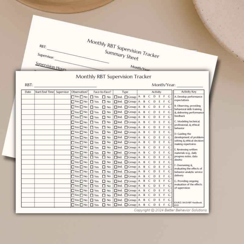 RBT Supervision Tracker