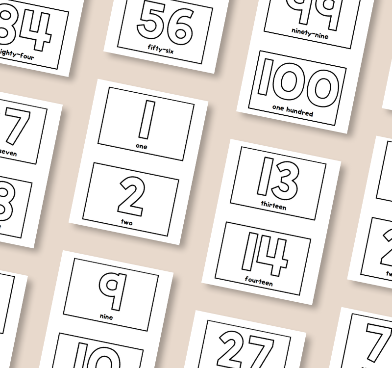 1-100 Number Play-Doh Mats Bundle