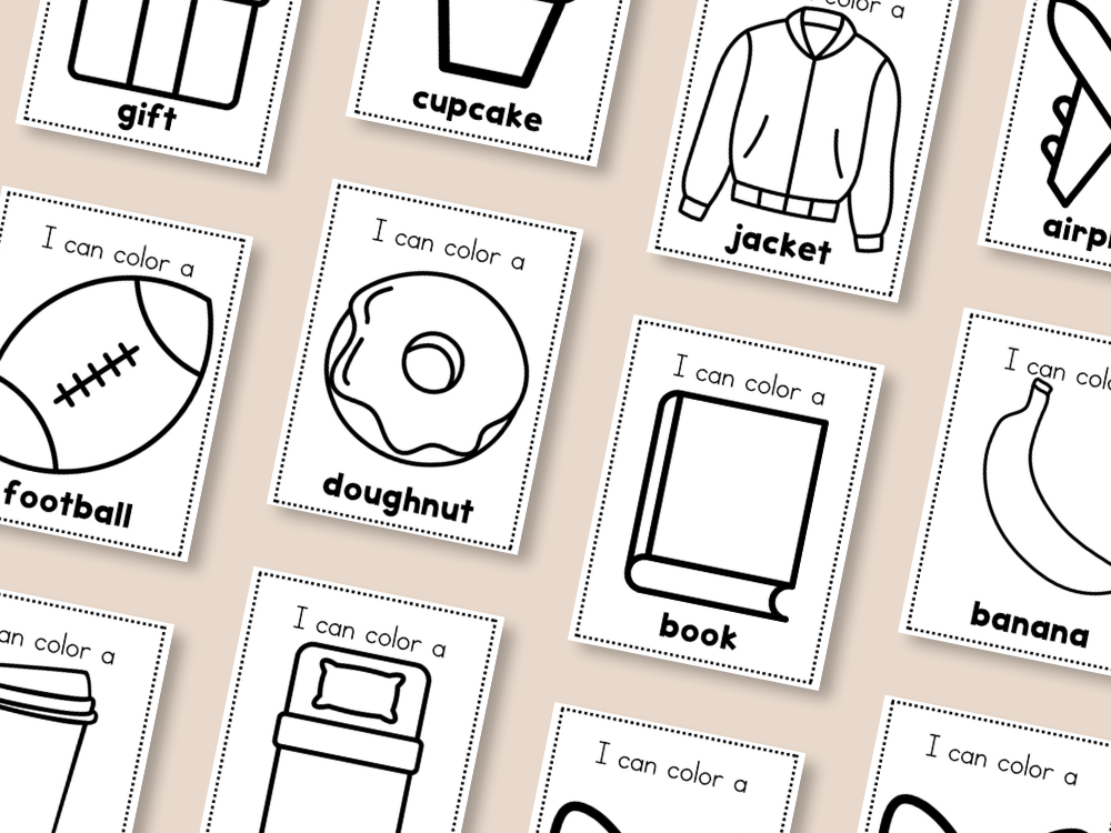 150 Common Object Coloring Pages