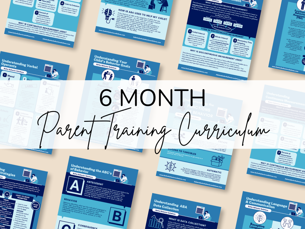 6 Month Parent Training Curriculum