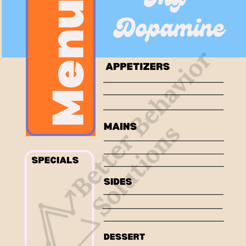My Dopamine Menu Printable